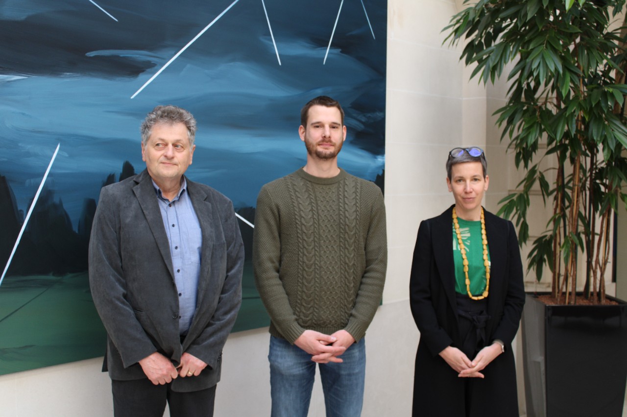 (de g. à dr.)  Alain Faber, directeur du Musée national d'histoire naturelle ; Ralph Gengler ; Sam Tanson, ministre de la Culture 