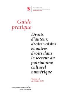 Guide pratique - Droits auteur droits voisins et autres droits dans le secteur du patrimoine culturel numérique